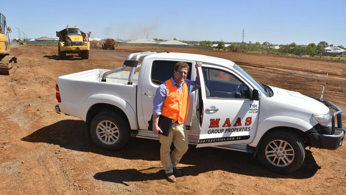 TURNING THE DIRT: Maas Group Properties general manager Steve Guy at the site of the multi-million dollar Lakeview Estate. Photo: BELINDA SOOLE