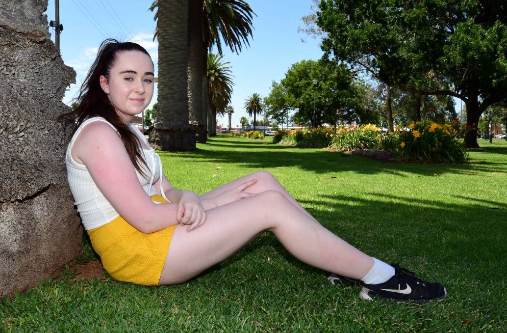 NO STRESS: Dubbo College student Jennifer Spence said there had been mixed emotions as the HSC results were released. Photo: BELINDA SOOLE