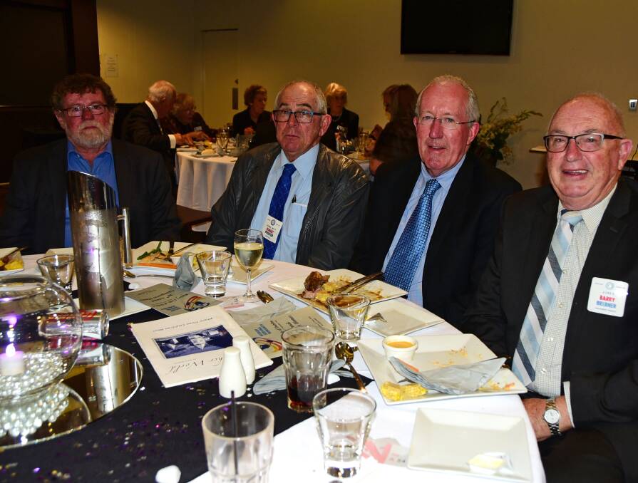 Brian Bolton, Robert Pfeiffer, Michael Kneipp and Barry Brebner attending the Rotary Club of Dubbo changeover