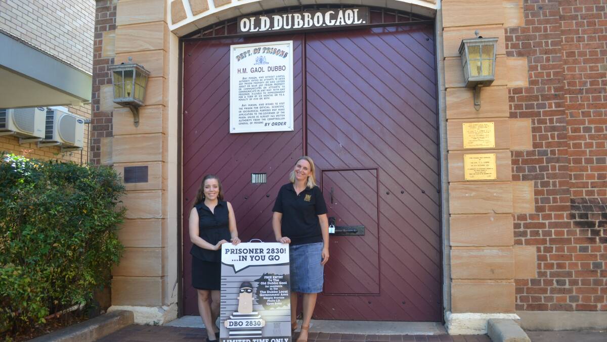 Tourism rise: Old Dubbo Gaol group booking officer Jess Hull with operations supervisor Kim Hague were happy with visitor numbers over the holidays. Photo: Taylor Jurd 