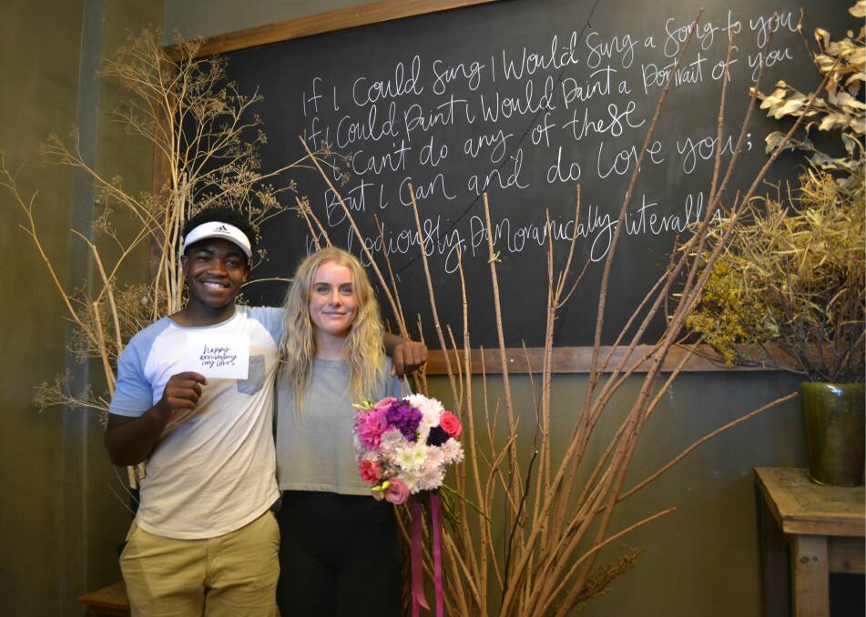 Bouquet of love: Gabe Malanu and Britany Toole, The Meadow, are ready to help you pick the perfect flowers for any occasion. Photo: Taylor Jurd