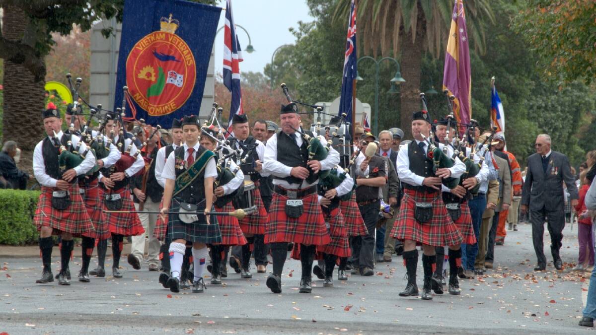 CANBERRA BOUND: The Dubbo and District Pipe Band will play at Saturday's Last Post Ceremony at the Australian War Memorial. Photo: Contributed.