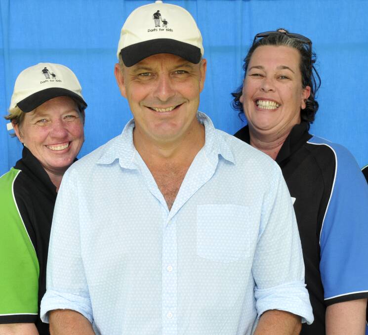 GUEST: Uniting's Margaret Ann Mould and Catherine Thompson flank actor Andrew Daddo who will attend Sunday's Dads for Kids Festival at Dubbo. Photo: Contributed