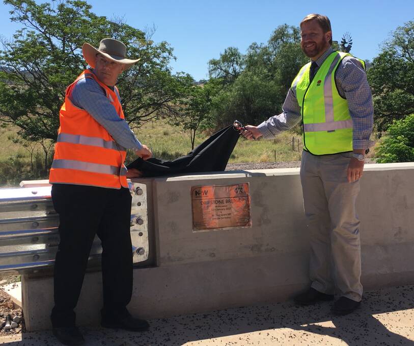 Troy Grant unveiling the upgraded Dripstone Bridge. Photo: CONTRIBUTED
