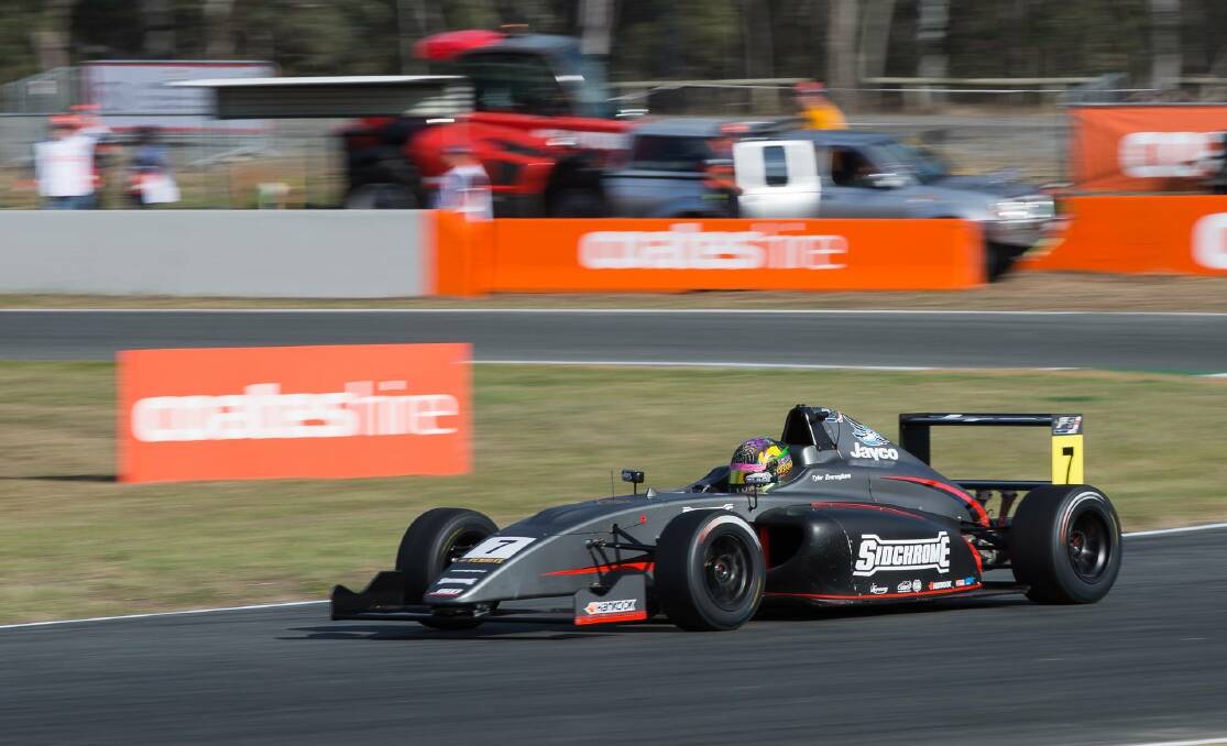 NEED FOR SPEED: Tyler Everingham in action during his debut year of Formula 4. Photos: FORMULA 4 AUSTRALIA
