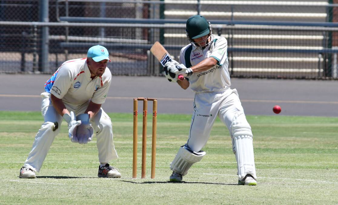 WHACK: Brock Larance belted another RSL-Whitney Cup hundred on Saturday but it wasn't enough for CYMS. Photo: BELINDA SOOLE