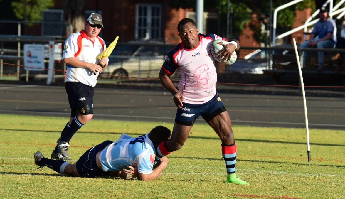 GAME CHANGER: Viliame Turuva heads to Forbes after scoring a hat-trick in last week's win over Cowra. Photo: BELINDA SOOLE
