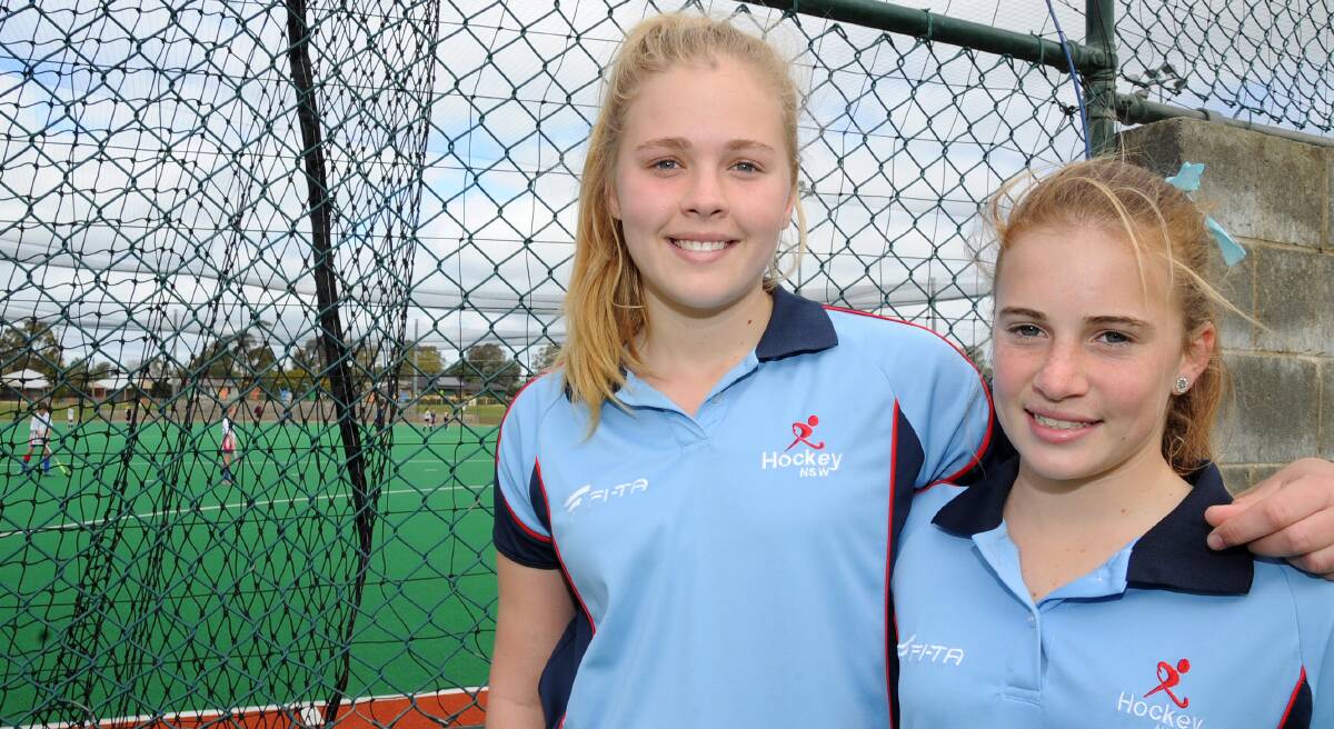 Shhoting stars: Kenzie MacFarlane and Ellie Purtell both gained selection in the NSW under-13 Blue side. Photo: KATHRYN O'SULLIVAN