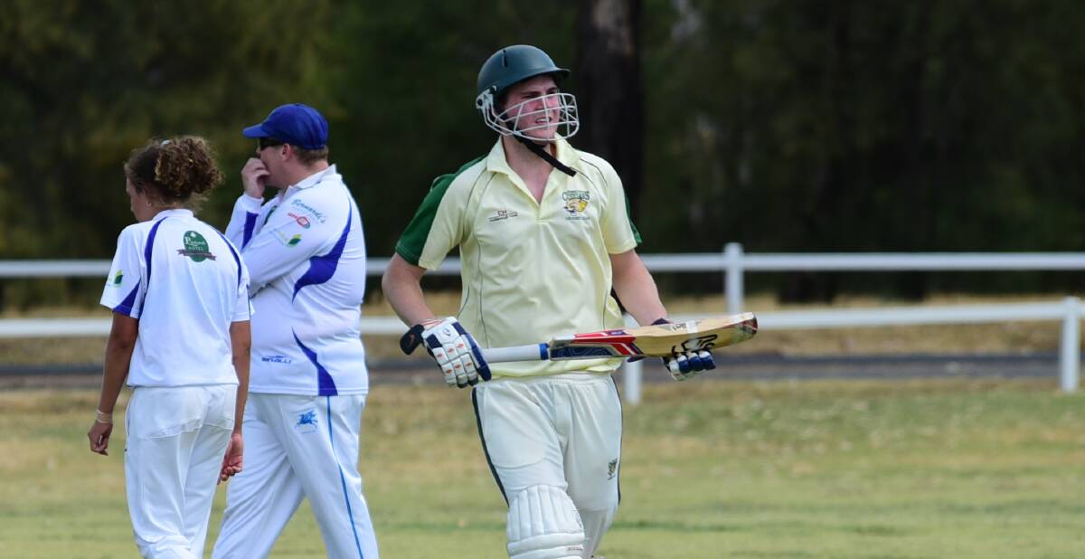 BIG HITTER: Joe Jackson, pictured during last season's semi-finals, made 62 for CYMS Green on Saturday and supported century-maker Callum Giffin in a partnership which set up a big win. Photo: CHERYL BURKE