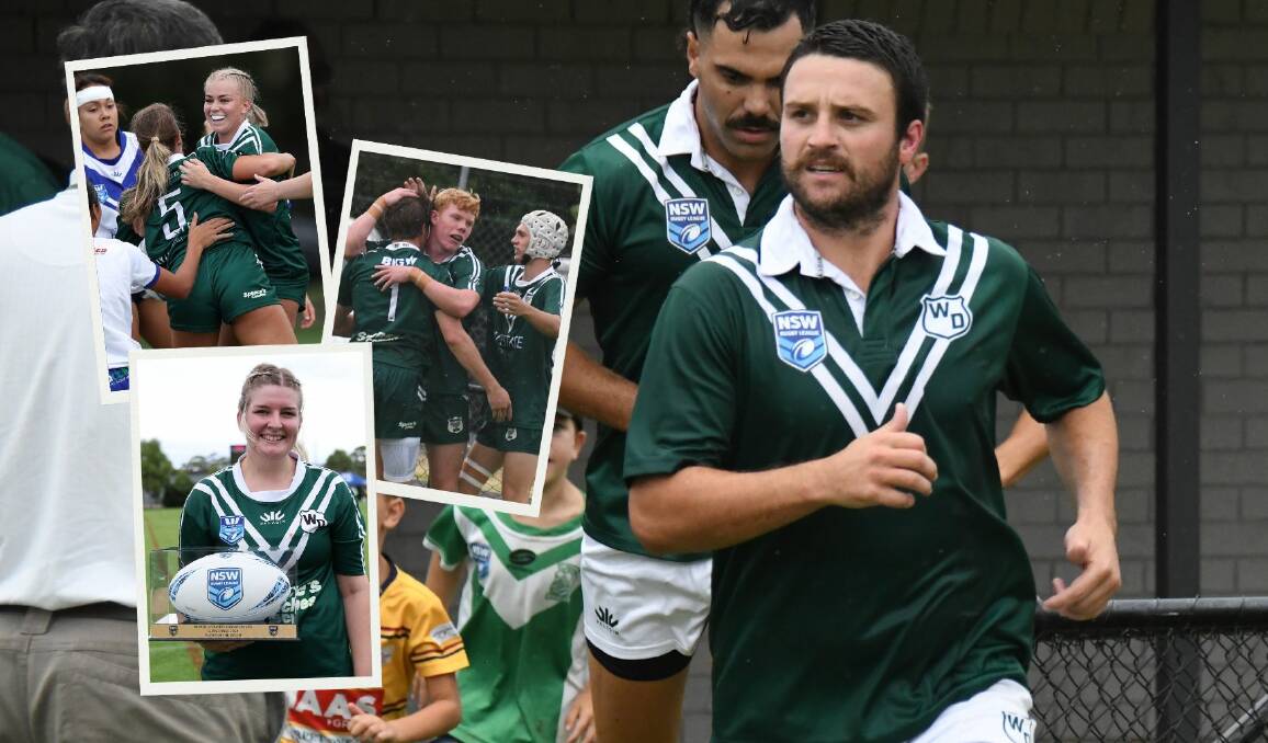 Western Rams men's captain Jake Betts and (insets, clockwise from top) moments from Western's women and juniors.