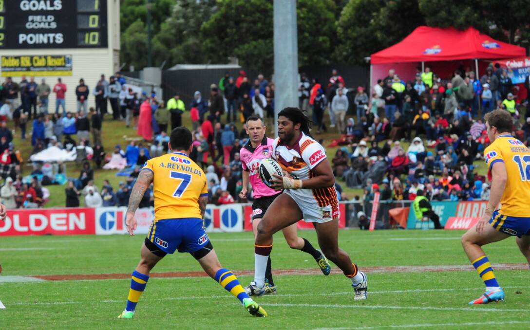 NO MORE: City-Country games, like the one featuring Tigers recruit Jamal Idris at Dubbo in 2014, won't be seen beyond 2017. Photo: BELINDA SOOLE