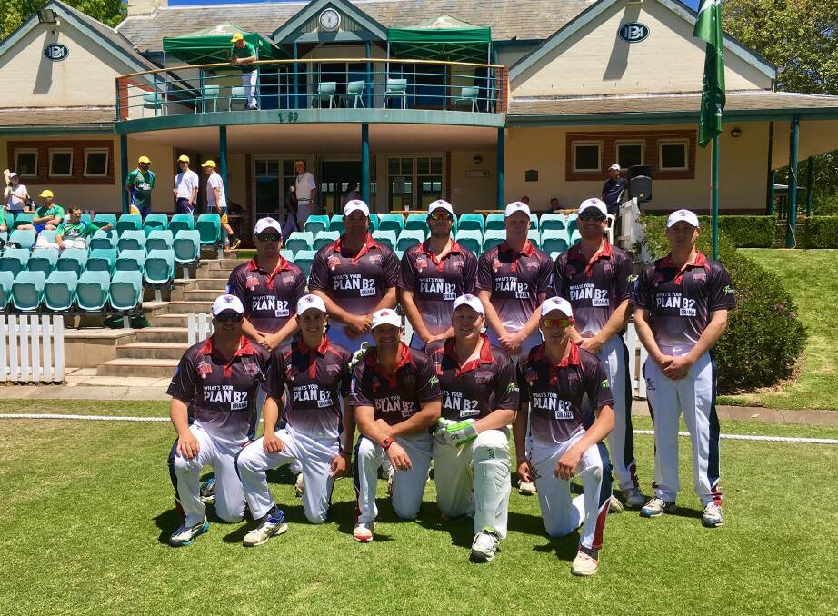 UNITED: The Orana Outlaws squad together at Bradman Oval in Bowral before its thrilling win over South Coast in the second round. Photo: FACEBOOK