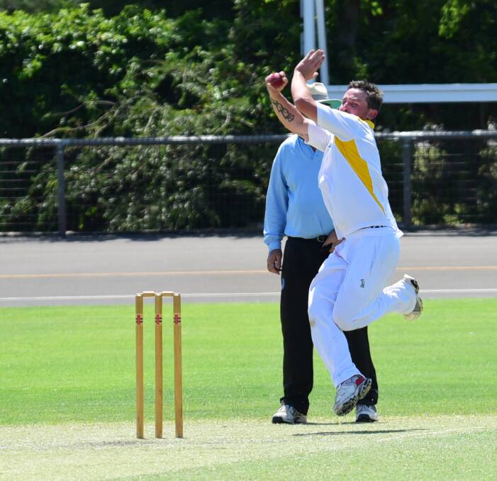 IN WITH A SHOT: After scoring valuable runs last weekend, Troy Tracey will be keen to get among the wickets as Newtown chase a victory over Macquarie. Photo: FILE