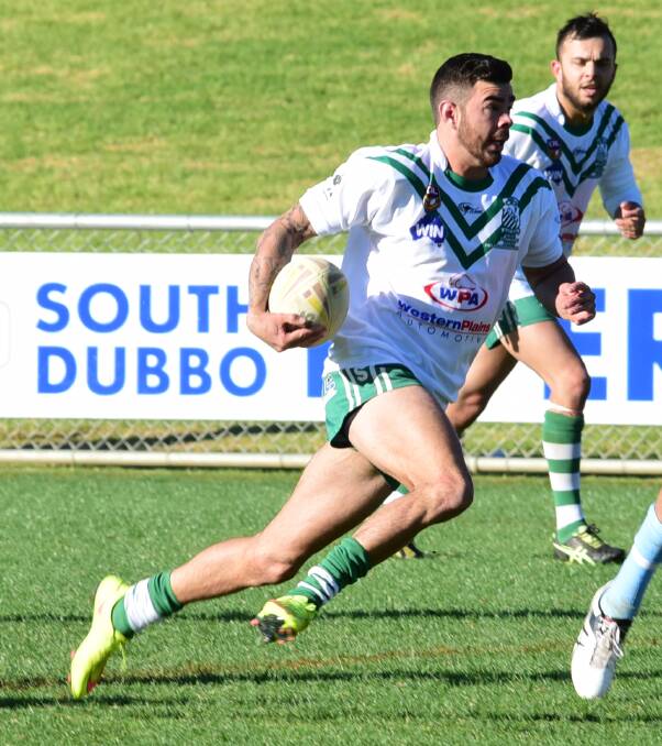RUNNING HOT: Colby Pellow and his Dubbo CYMS teammates made it seven wins from seven games when they defeated local rivals Macquarie on Saturday. Photo: BROOK KELLEHEAR-SMITH