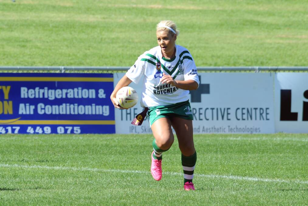 BIG HIT: After captaining the inaugural Dubbo CYMS League Tag side this season, Chrystal Thompson has helped bring Nines footy to the city. Photo: BELINDA SOOLE