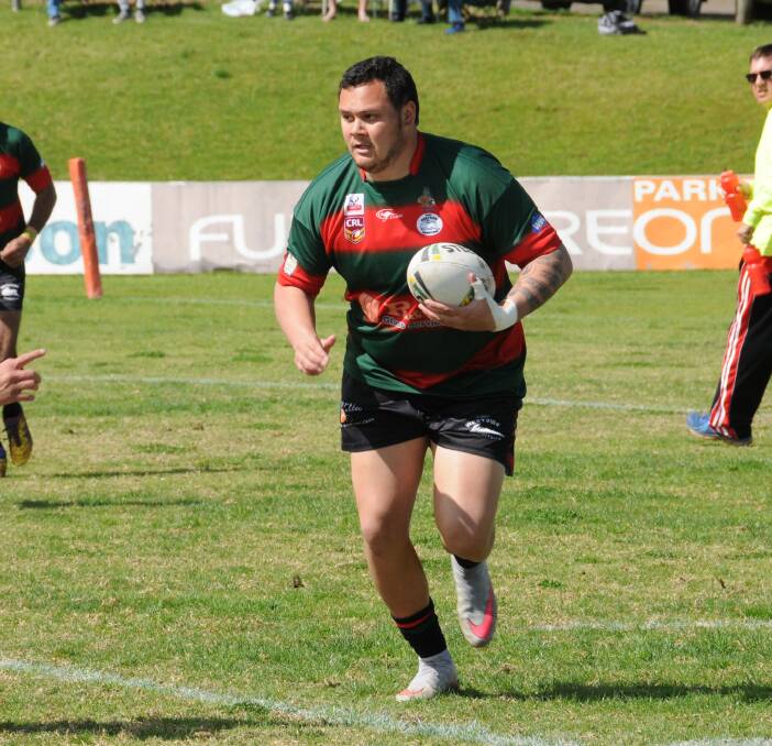 HIGH HOPES: Travis Hill and the Nugget Hill Memorial side will be among the favourites during the annual Waratahs Rugby League Knockout on Saturday. Photo: NICK GUTHRIE