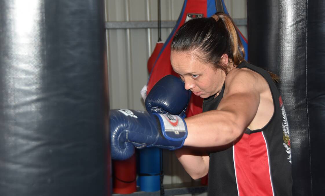 POWER PACKET: Enja Prest has proved to be a hit since taking up boxing at the Pound For Pound gym. Photo: NICK GUTHRIE