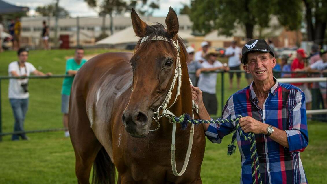 HE'S IN: Dar Lunn, pictured with previous Qualifier runner Playing Game, is set to line up in the Country Championship Final. Photo: JANIAN MCMILLAN  (www.racingphotography.com.au)