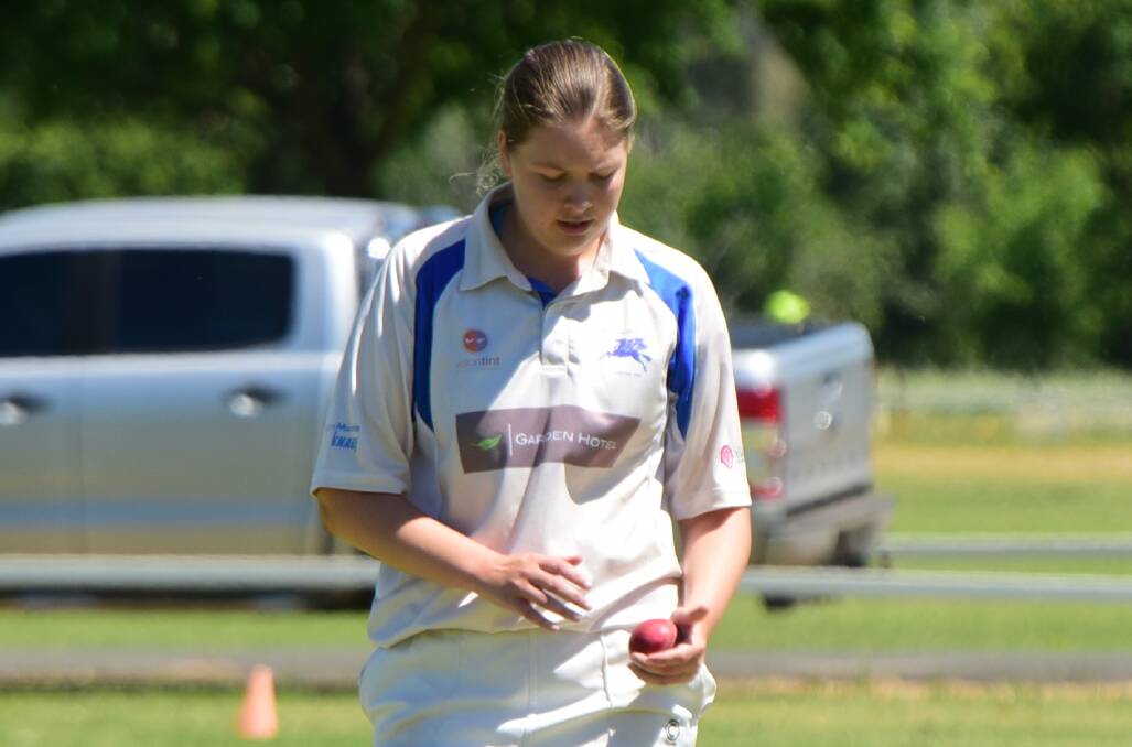 DEFEATED: Greta Scullard took two wickets on Saturday but her Macquarie White side couldn't stop Marty Nelson and his CYMS White outfit in the latest round of the RSL-Kelly Cup. Photo: BELINDA SOOLE