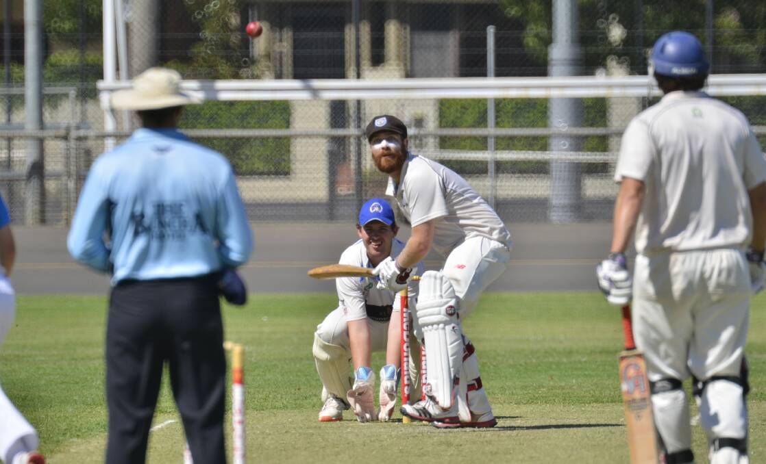 VALIANT: Toby Miles, as he has been all season, was again a standout for Nyngan and was a real obstacle for the Dubbo bowlers. Photo: BELINDA SOOLE