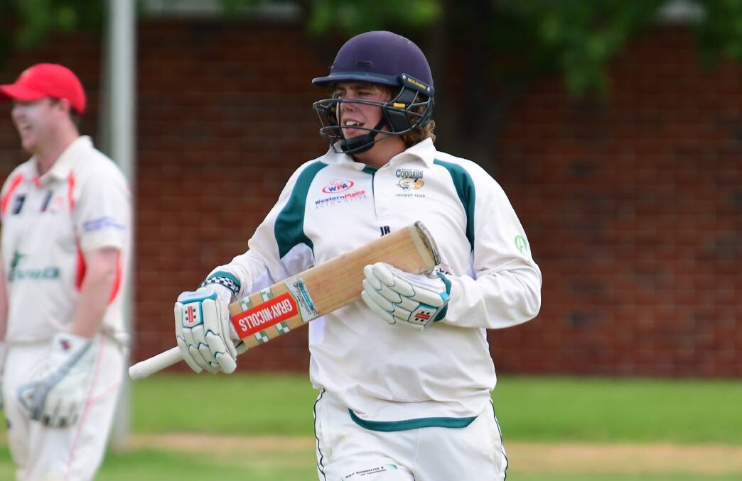 LONE EFFORT: Thomas Nelson made 47 for CYMS and was the only batsman to make an impact in a disappointing day for the Cougars. Photo: BELINDA SOOLE