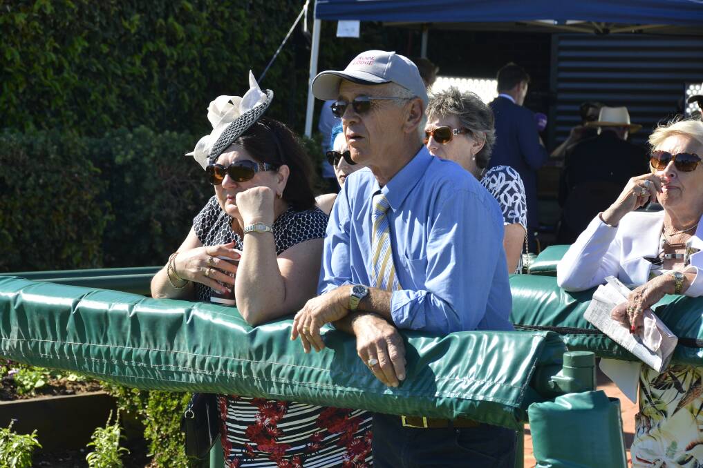 WATCHING ON: Peter Nestor and wife Nancy were a picture of concentration as La La Loopsy was preparing to race in Sunday's $150,000 Qualifier. Photo: BELINDA SOOLE