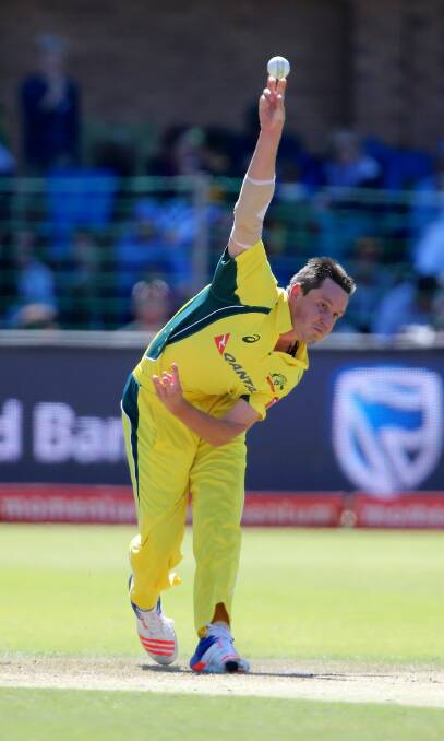 IN THE WICKETS: Yeoval product Chris Tremain took three wickets for Australia in the final match against South Africa. Photo: GETTY IMAGES