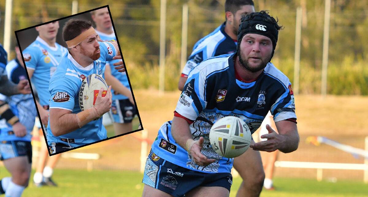 STEPPING UP: Jeremy Smith, pictured during his time at Port Macquarie, has taken over from Tom Warner (inset) as Nyngan's captain-coach. MAIN PHOTO: IVAN SAJKO