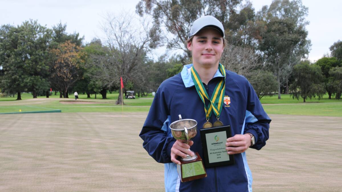 SUCCESS: Jones Comerford, pictured with some of his many trophies last year, is among the favourites heading into the Peter O'Malley Junior Classic. Photo: NICK GUTHRIE