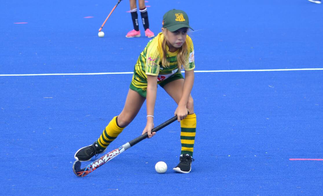 LEARNING: Shanay Nolan of Dubbo North Public School showcases her talent. Photo: NICK GUTHRIE