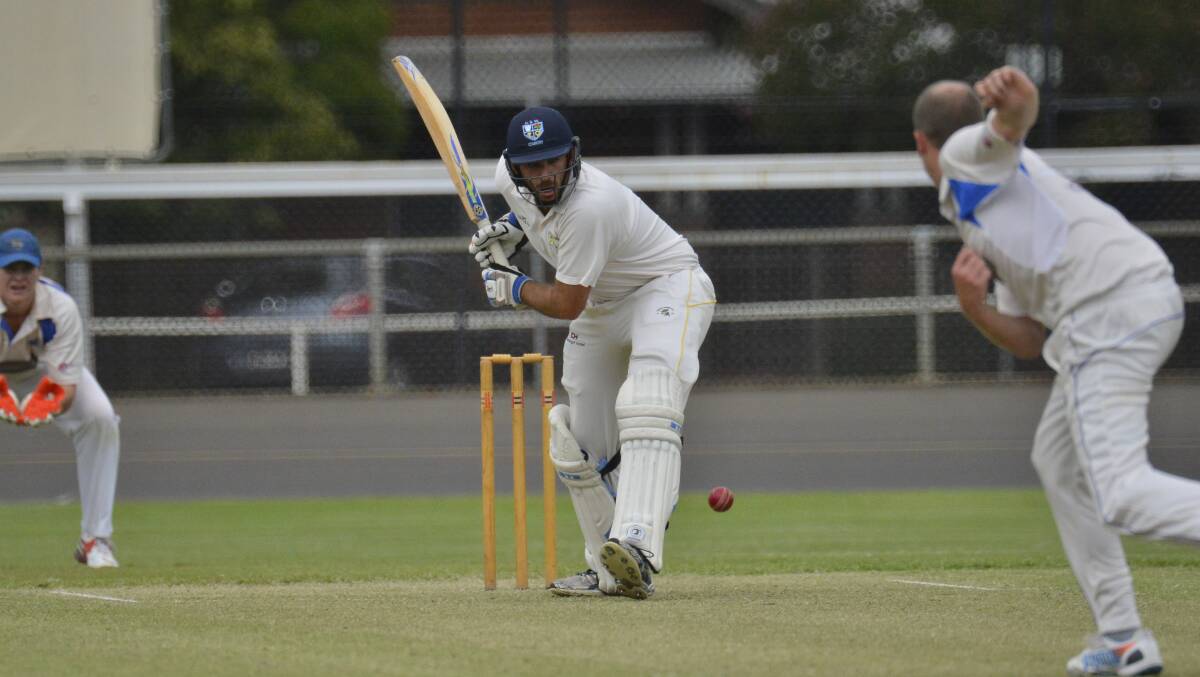 EYES ON THE PRIZE: Will Lindsay batting for Souths during their semi-final win over Macquarie.