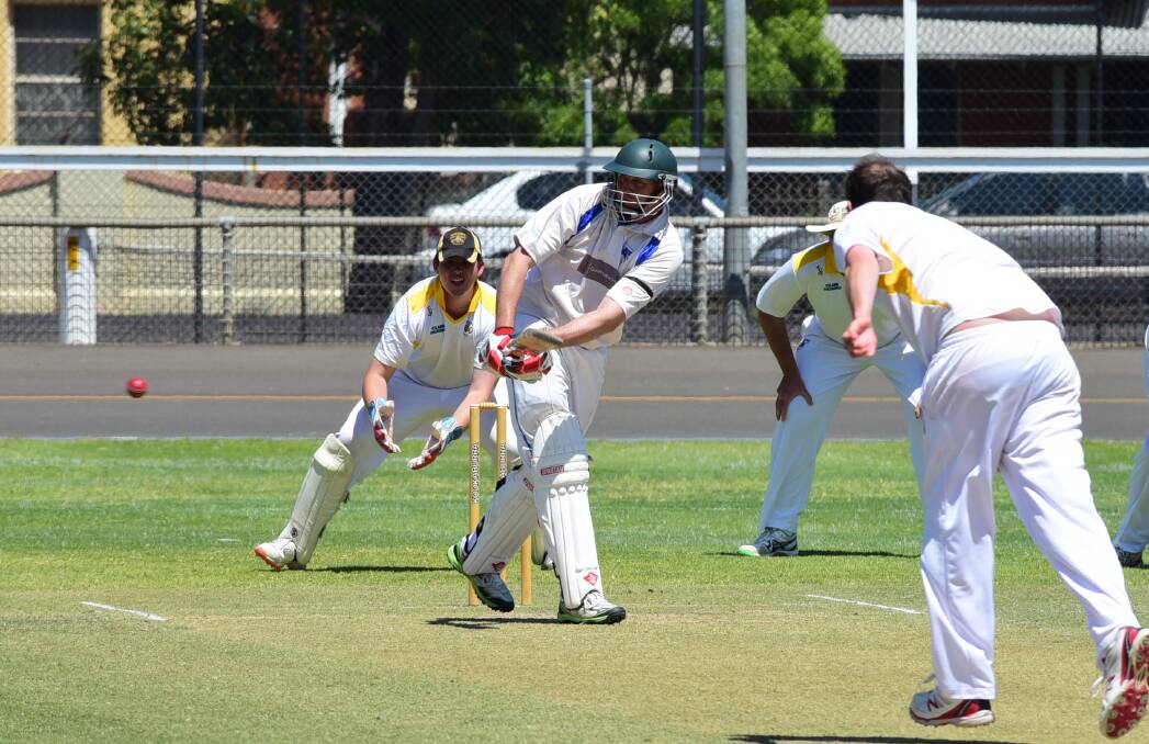 THE MAIN MAN: Jason Green again led from the front on Saturday and finished with 90 not out in Macquarie's round one win over Newtown at No. 1 Oval. Photo: PAIGE WILLIAMS