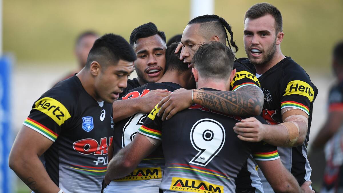 MAN FOR THE BIG OCCASION: Kaide Ellis (right) will start in Penrith's front row in Sunday's ISP grand final against Wyong. Photo: NRL PHOTOS
