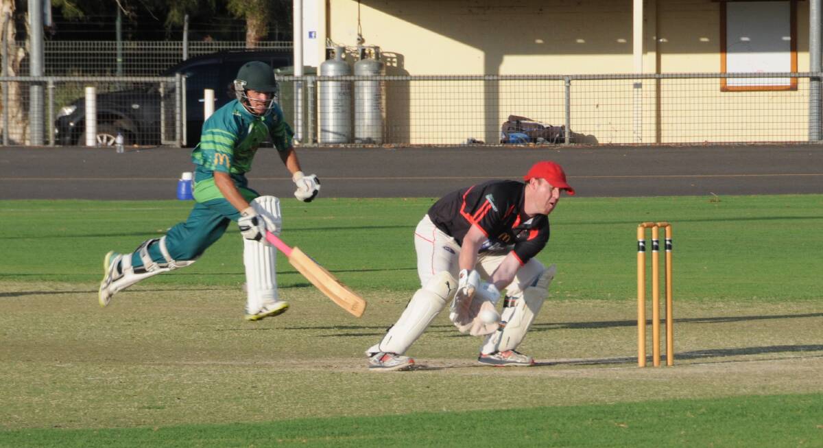 DOING A JOB: Chris Morton has been doing a fine job for the Bob Berry Blasters this season, filling in as wicketkeeper while making an impact with the bat. Photo: NICK GUTHRIE