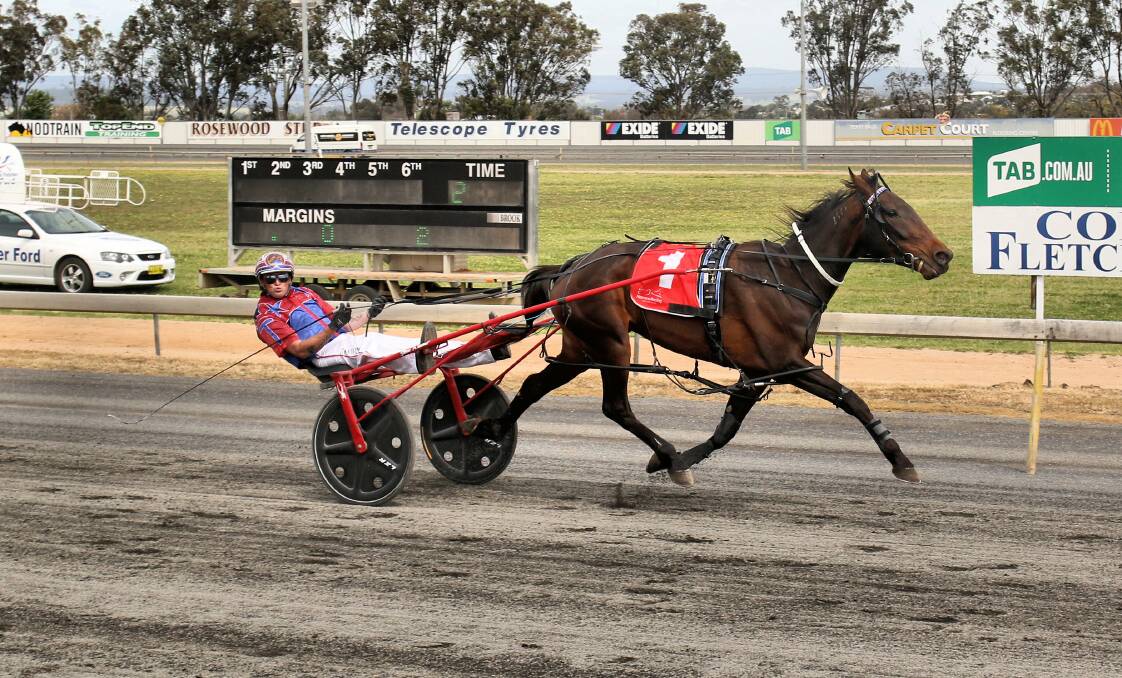 WINNER'S CIRCLE: It's A Shakedown, pictured winning at Parkes last weekend, heads to Dubbo on Sunday. Photo: COFFEE PHOTOGRAPHY