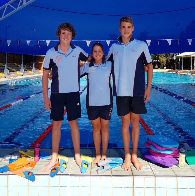 DIVING IN: Jack Allen (left), Aspen Moore and Callum Smith will all represent NSW from next week at the Pacific School Games at Adelaide. Photo: CONTRIBUTED