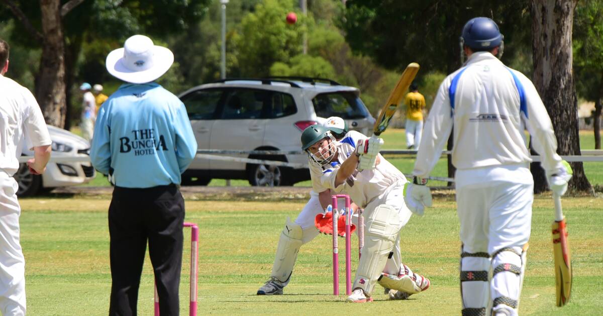 TONK: Cody Hannelly made a very handy 30 for Macquarie on Saturday as the Blues scored a dominant and resounding win over South Dubbo in the latest round of RSL-Pinnington Cup action. Photo: BELINDA SOOLE