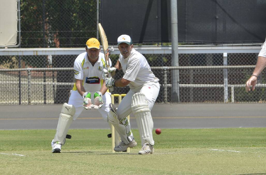AMONG THE RUNS: Richie Richardson made 27 at the top of the order for South Dubbo Gold on Saturday during an RSL-Kelly Cup rivalry round victory over South Dubbo Green at No. 1 Oval. Photo: PAIGE WILLIAMS