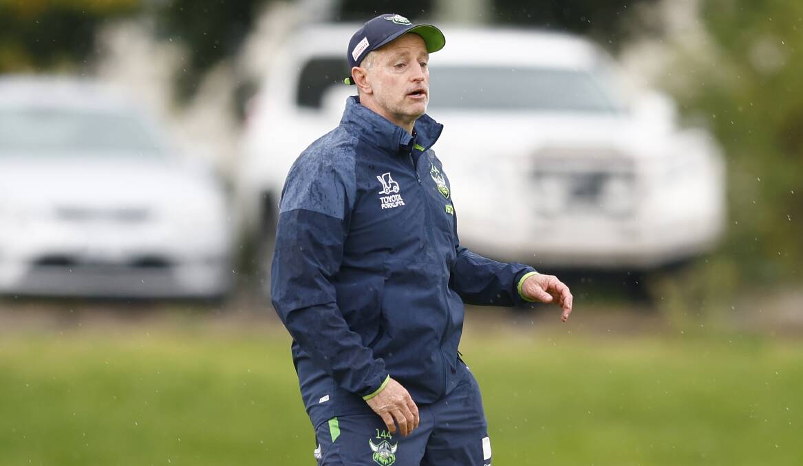 Michael Maguire, pictured at Canberra Raiders training last season, is now the NSW Origin coach. Picture by Keegan Carroll