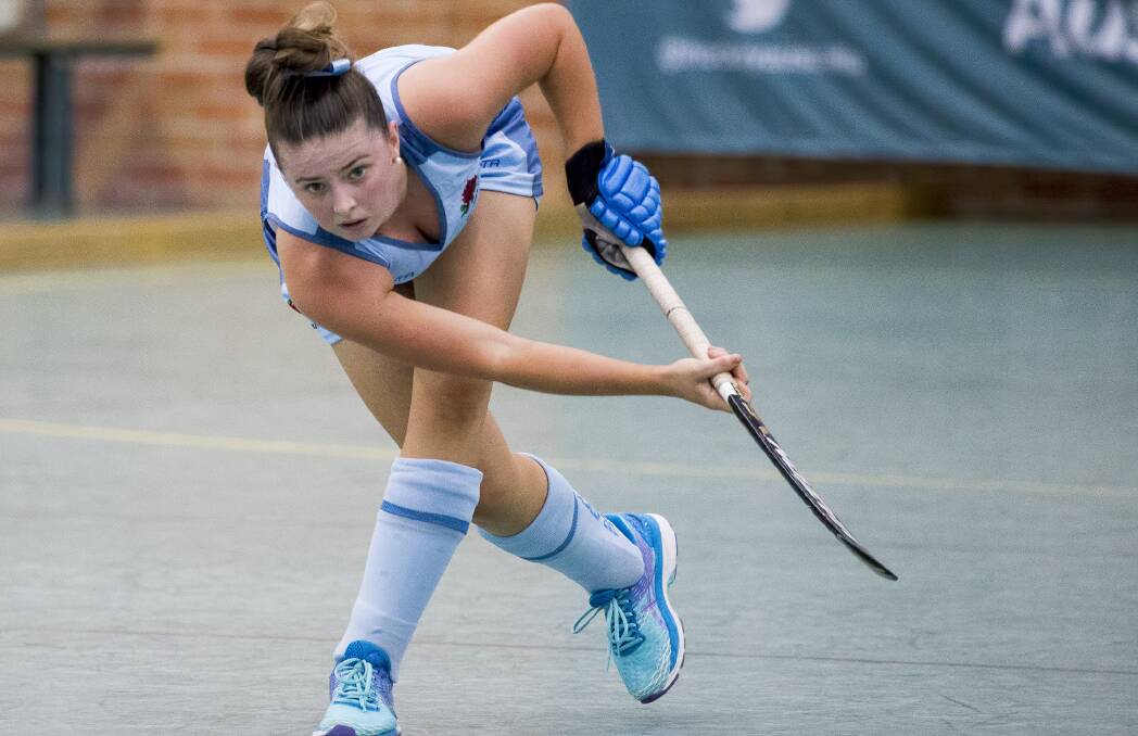 BATTLING: Dubbo's Courtney Hogan and her NSW under-18s teammates were without a win after their first two matches at the Indoor Championships. Photo: CLICK INFOCUS