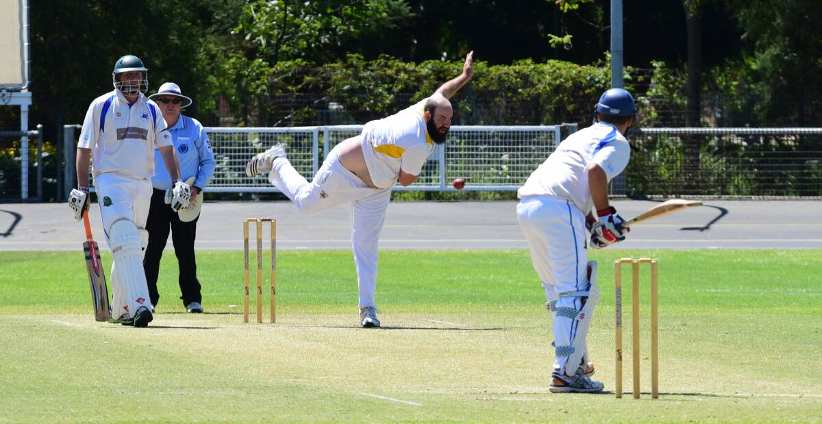 DELIVERING: Tom Skinner has proved a key figure with the ball many times for Newtown but on Saturday it was his batting which set up victory. Photo: BELINDA SOOLE