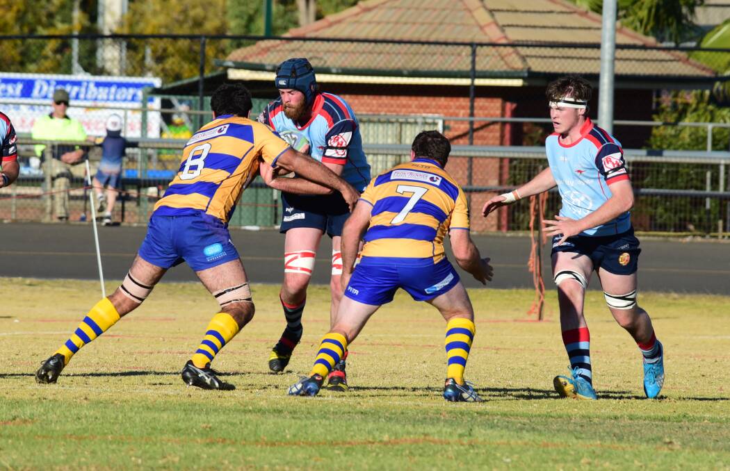 CHARGE: Roos captain Shaun McHugh and youngster Hamish Smith (right) will be in the thick of the action at Cowra. Photo: BELINDA SOOLE