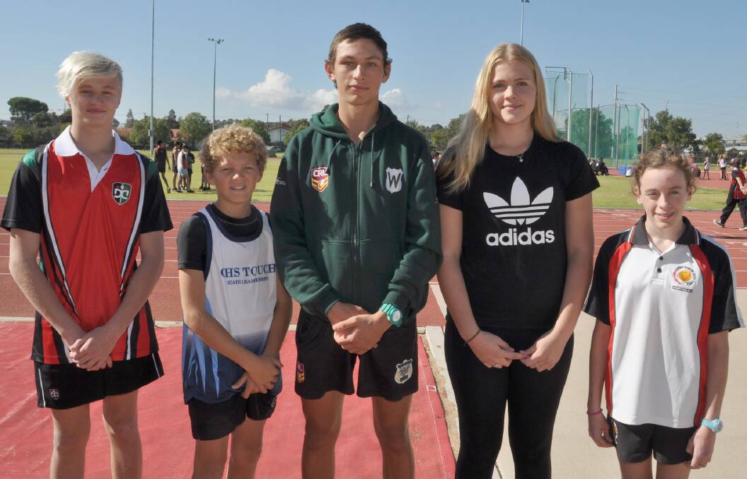 HITTING HEIGHTS: Delroy students Will Telley, Bailey Lacrosse, Aiden Lake, Kenzie Macfarlane and Courtenay Wark-Austin have all achieved success. Photo: CONTRIBUTED