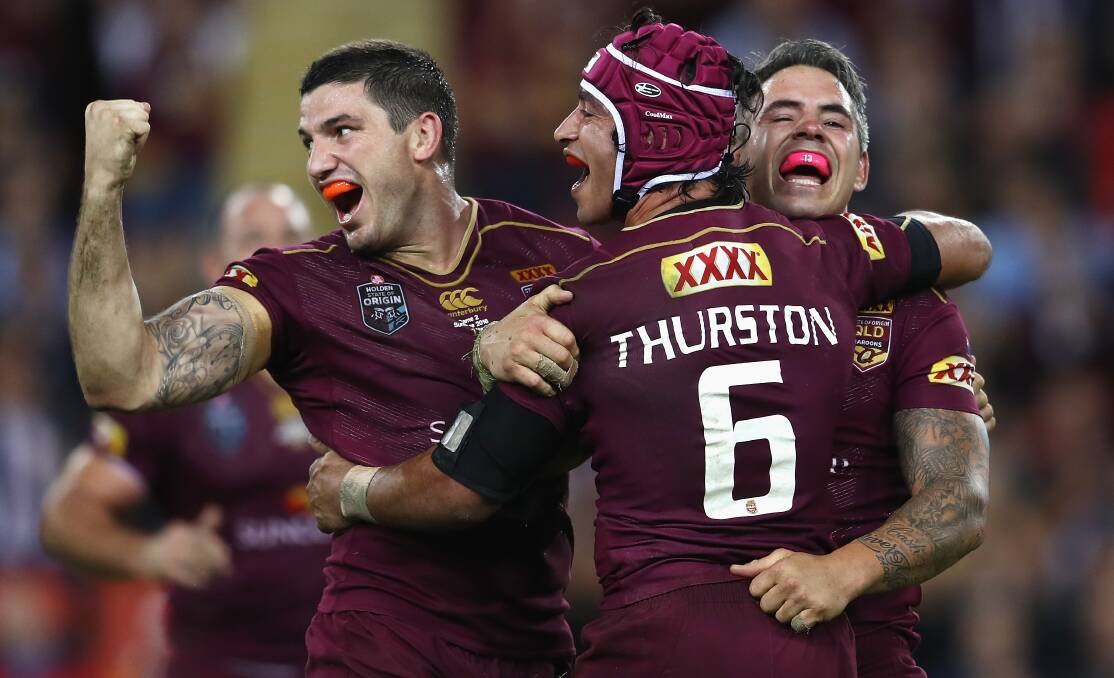 In doubt: Matt Gillett (left) is battling a shoulder injury in the lead up to Brisbane's match with South Sydney. Photo: GETTY IMAGES