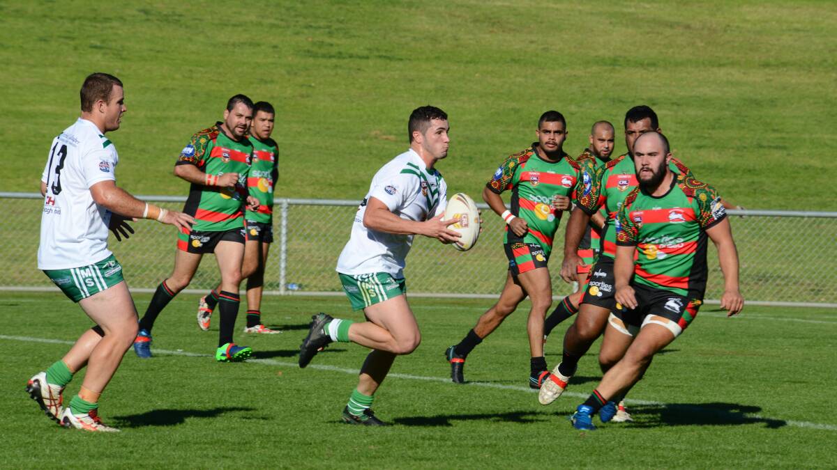 TRY TIME: Jarryn Powyer was one of a huge number of players to score during a huge opening weekend of the Group 11 season. Photo: BELINDA SOOLE