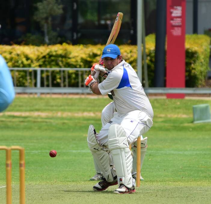 HITTING OUT: Nic Cosier has returned to the Macquarie lineup in recent weeks and is one of the batsmen captain Keiran Brien has been trying to find the right position for. Photo: BELINDA SOOLE