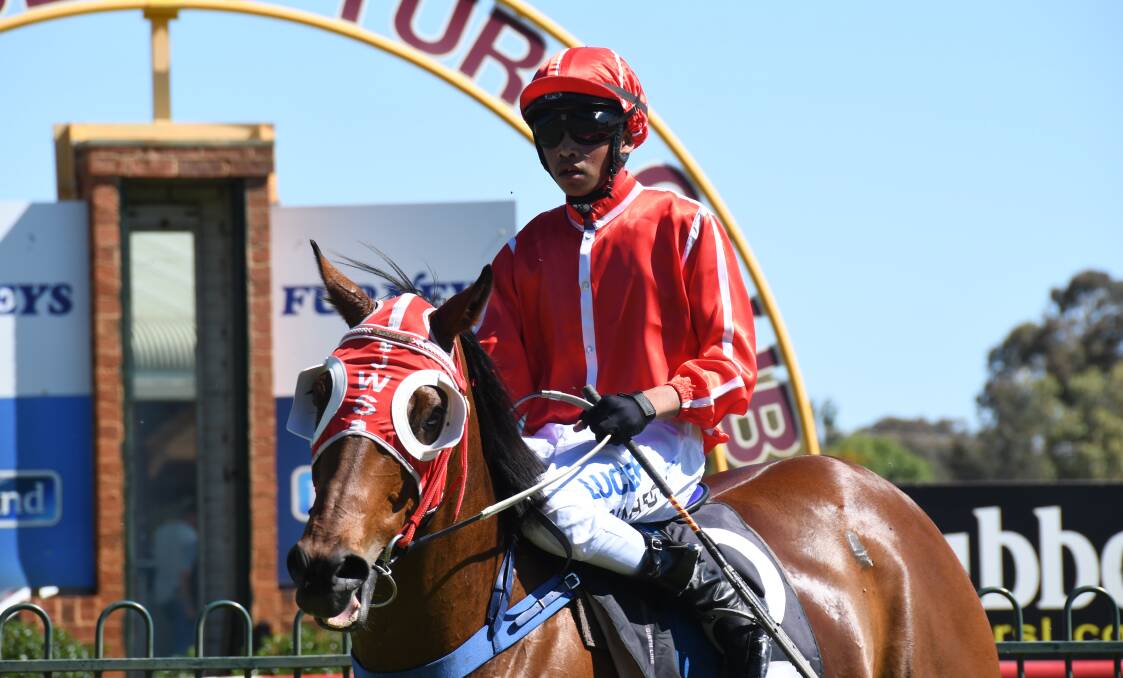 SUCCESS: Ronald Simpson, pictured after his debut ride on Prattler at Dubbo Turf Club, now has five wins in 18 starts. Photo: BELINDA SOOLE