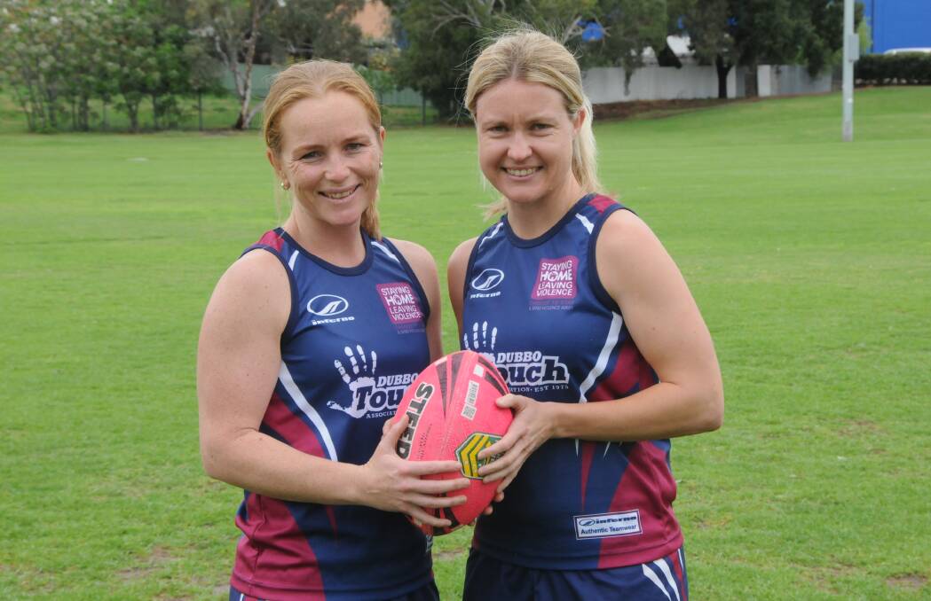 READY TO GO: Corrine Medlin and Krystal Laughton will line up for the Dubbo Devils women's senior side this weekend. Photo: NICK GUTHRIE