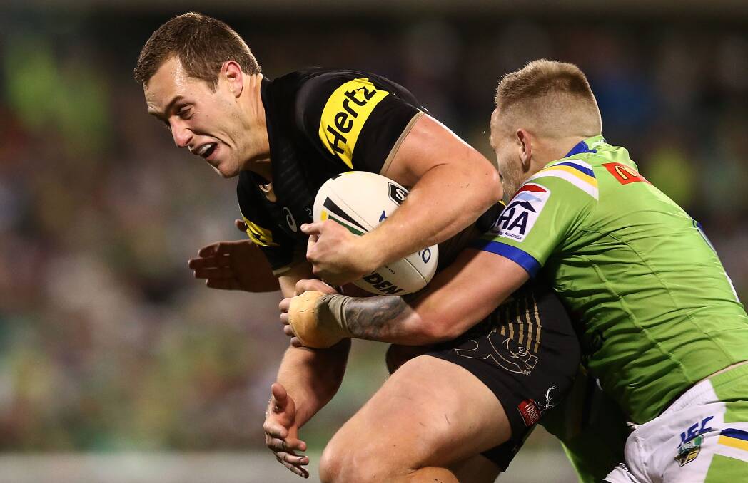 DOWN AND OUT: Isaah Yeo and the Penrith Panthers were knocked out of the NRL finals at Canberra on Saturday night. Photo: GETTY IMAGES