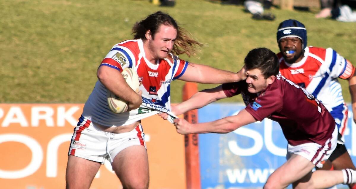 TOUGH: Jay Slavin has been a big improver for Parkes this season, regularly getting through a mountain of work in the forwards. Photo:JENNY KINGHAM
